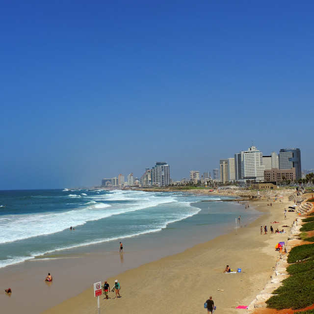 "The beach of Tel Aviv" stock image