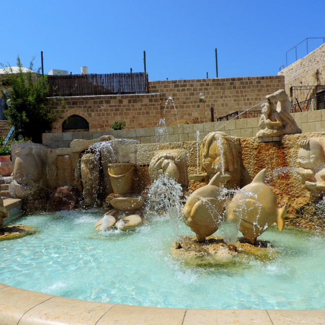 "Fountain of statues" stock image