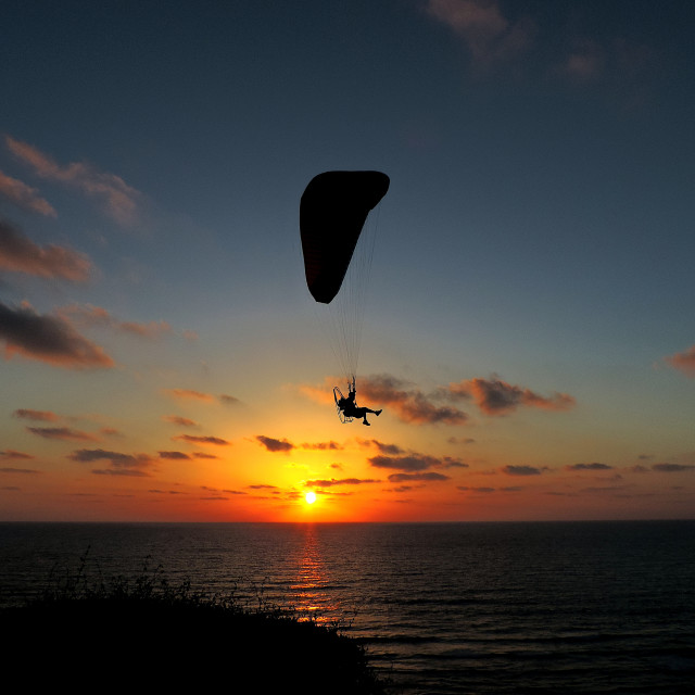 "A sky surfer" stock image