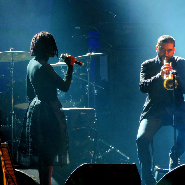 "Ibrahim Maalouf and a guest" stock image