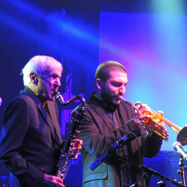 "Ibrahim Maalouf and a guest" stock image