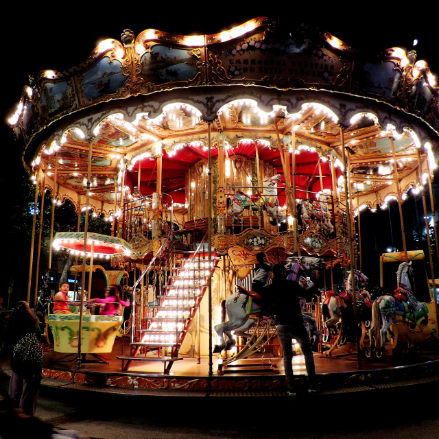 "The merry go round" by Amit Mendelsohn - £50.00 "The merry go round" stock image