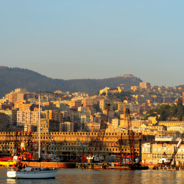 "The coast line of Genova" stock image