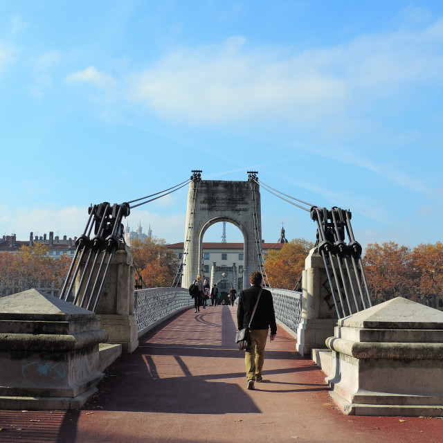 "The bridge over the River" stock image