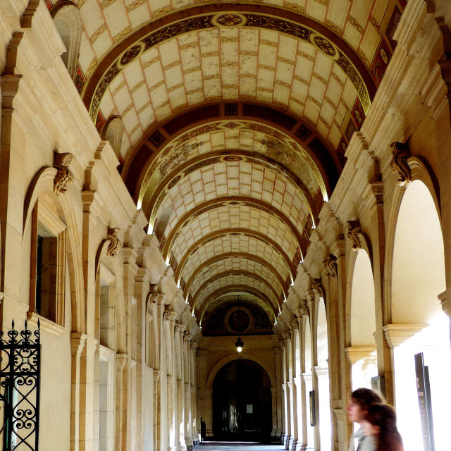 "A corridor in the internal yard" stock image