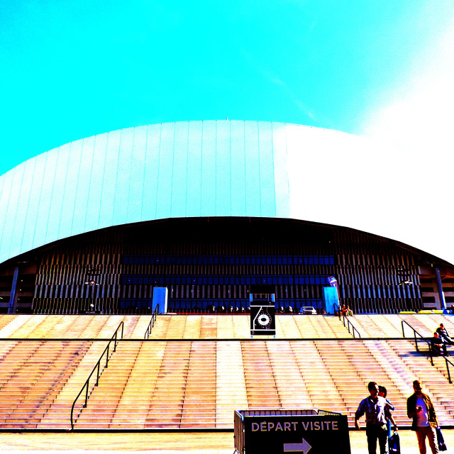 "The entrance to the Velodrome" stock image