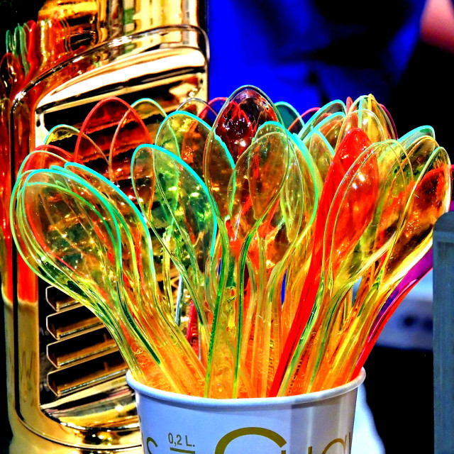 "Icecream spoons" by Amit Mendelsohn - £50.00 "Icecream spoons" stock image