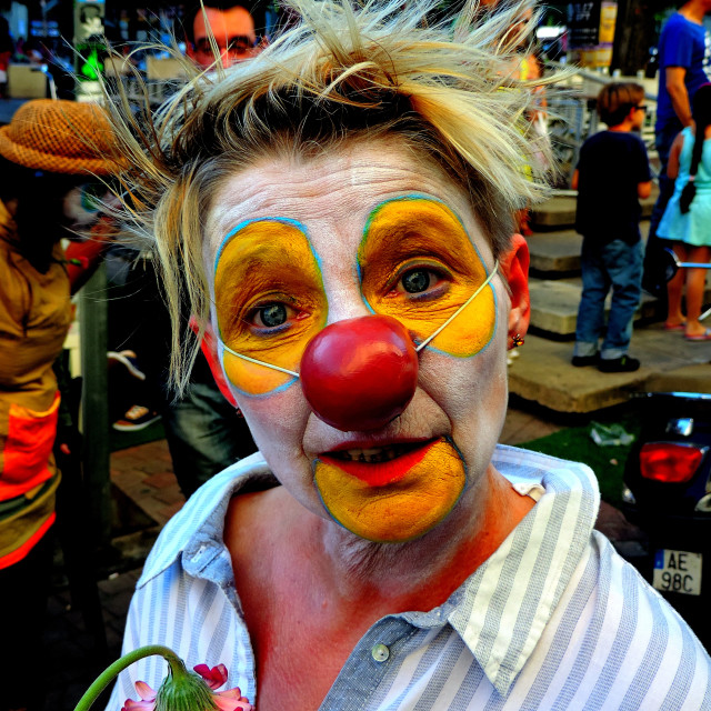 "A wondering clown" by Amit Mendelsohn - $50.38 "A wondering clown" stock image