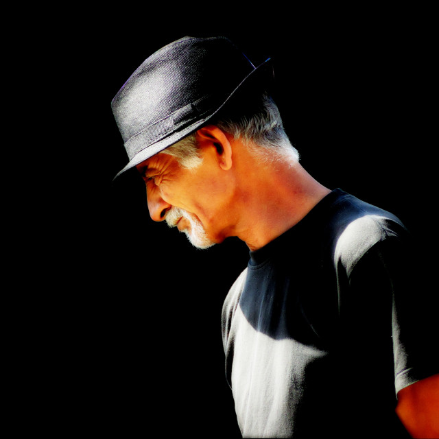 "A man with a hat" by Amit Mendelsohn - £50.00 "A man with a hat" stock image