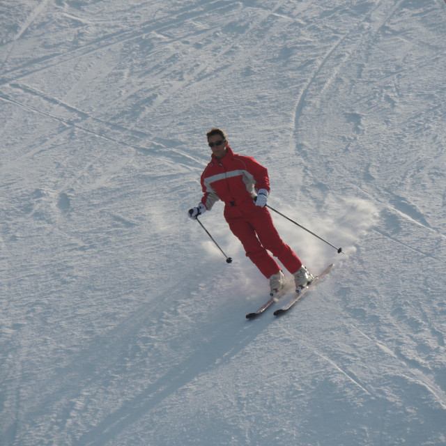 "The Alps - skiers" by Amit Mendelsohn - £50.00 "The Alps - skiers" stock image