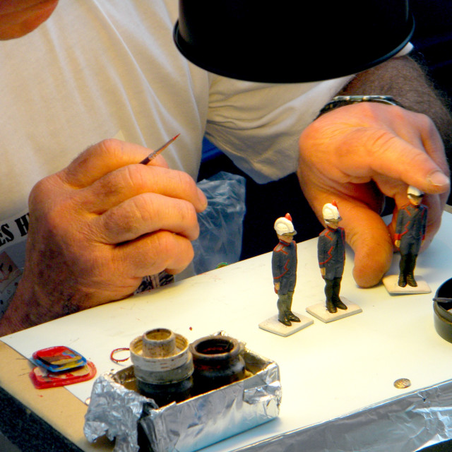"Painting a santon" by Amit Mendelsohn - £50.00 "Painting a santon" stock image