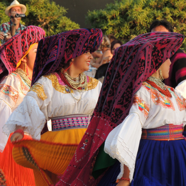 "Ecuadorian folk dancing group" by Amit Mendelsohn - £50.00 "Ecuadorian folk dancing group" stock image