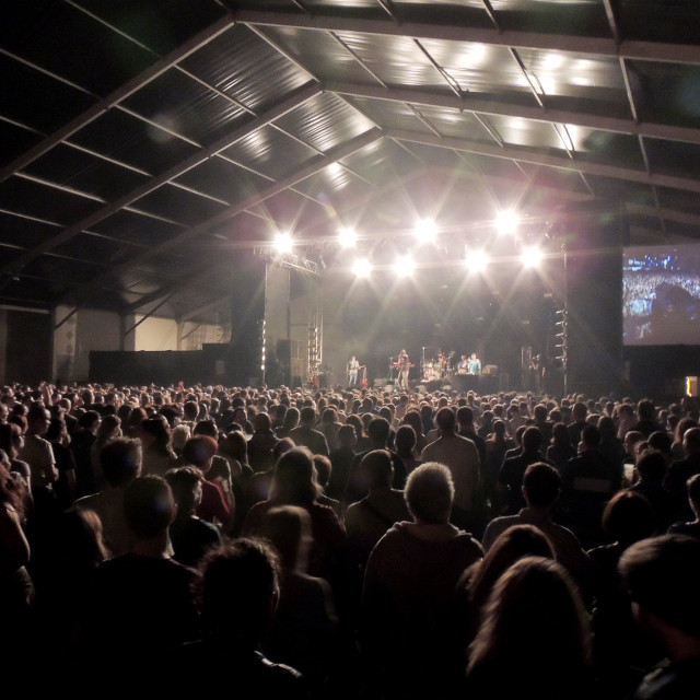 "Audience in a festival" stock image