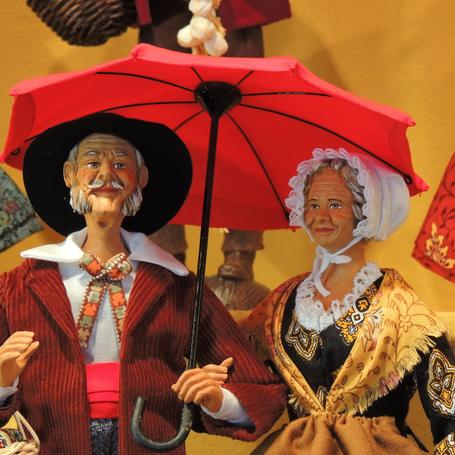 "Santons an old couple" by Amit Mendelsohn - £50.00 "Santons an old couple" stock image