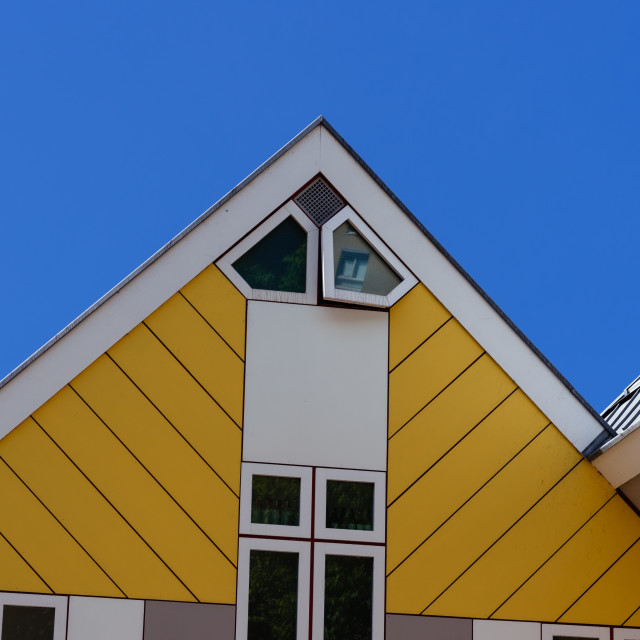 "Yellow cubic houses in Rotterdam in Netherlands" stock image