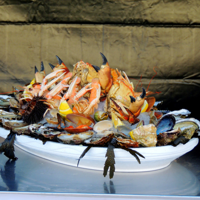 "Sea food plate competition" by Amit Mendelsohn - £50.00 "Sea food plate competition" stock image