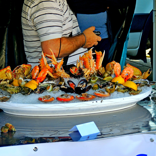 "Sea food plate competition" by Amit Mendelsohn - £50.00 "Sea food plate competition" stock image