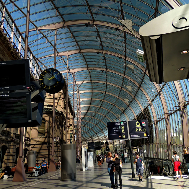 "Strasbourg Train station" by Amit Mendelsohn - £50.00 "Strasbourg Train station" stock image