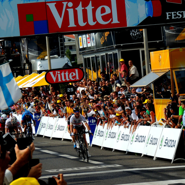 "Marc Cavendish arrives first" by Amit Mendelsohn - £50.00 "Marc Cavendish arrives first" stock image