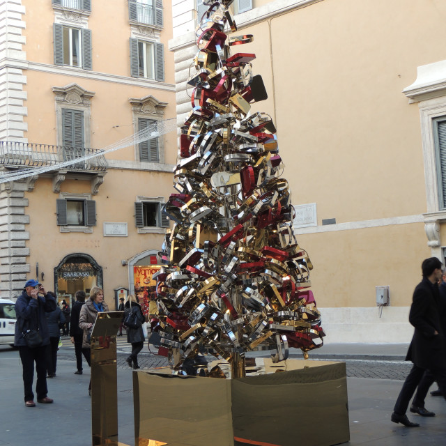 "Rome - a unique christmas tree" by Amit Mendelsohn - £50.00 "Rome - a unique christmas tree" stock image