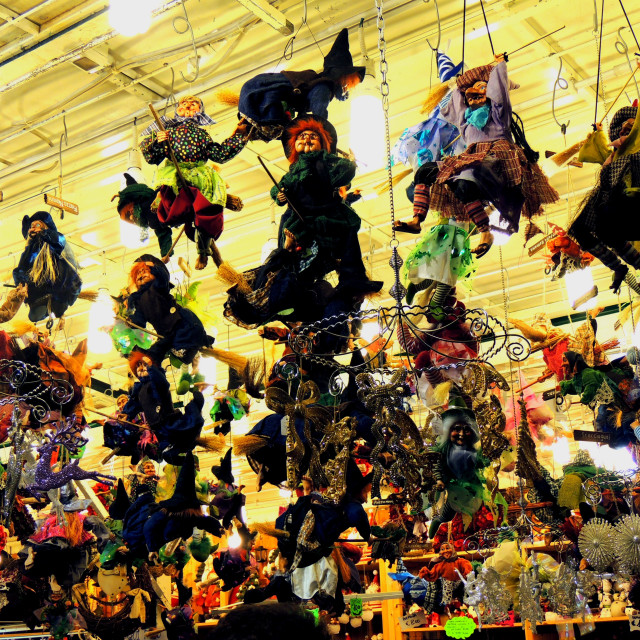 "Witches in the Christmas market" by Amit Mendelsohn - £50.00 "Witches in the Christmas market" stock image