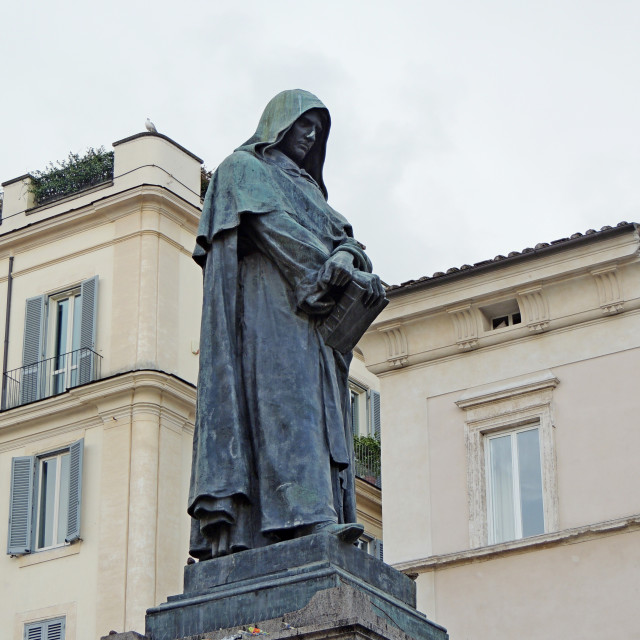 "Giordano Bruno - in campo di fiori" stock image