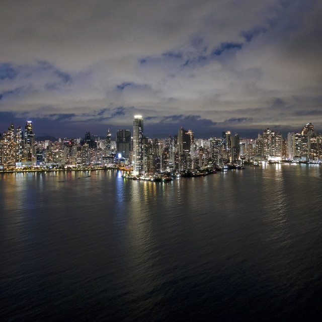 "Panama de noche" stock image