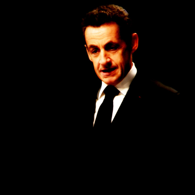 "Nicolas Sarkozy" by Amit Mendelsohn - £50.00 "Nicolas Sarkozy" stock image