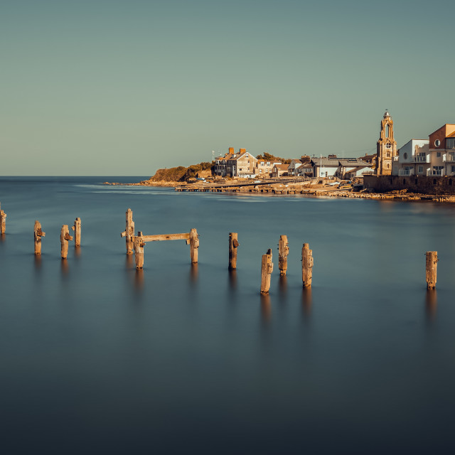 "The Old Pier in Swanage, Dorset." stock image