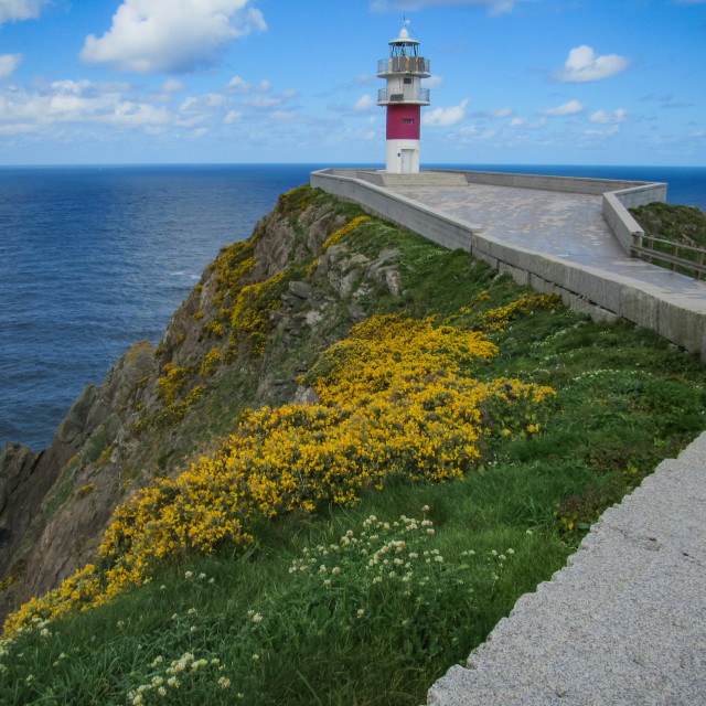 "The lighthouse at Cape Ortegal, Galicia, Spain." stock image