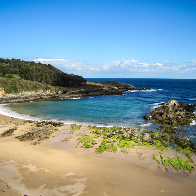 "Praia de San Roman. Galicia." stock image