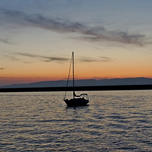 "A boat alone" by Amit Mendelsohn - £50.00 "A boat alone" stock image