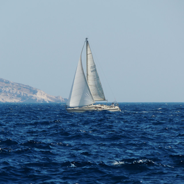 "Sails boat" by Amit Mendelsohn - £50.00 "Sails boat" stock image