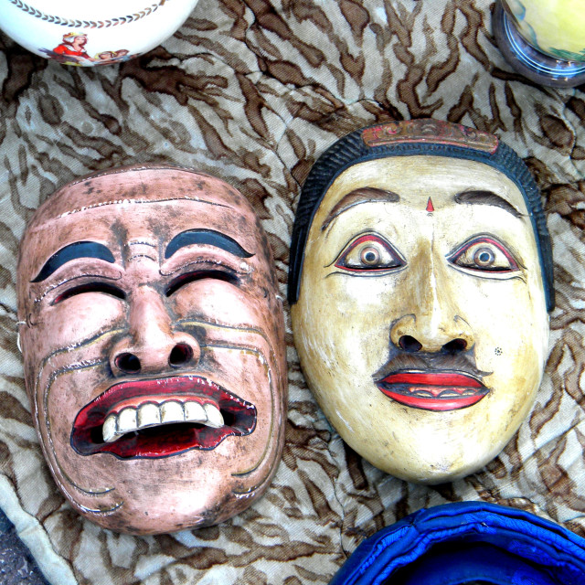 "primitive Masks" by Amit Mendelsohn - £50.00 "primitive Masks" stock image