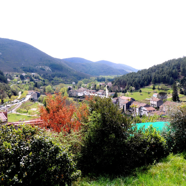 "Olaregues, Herault - the valley" stock image