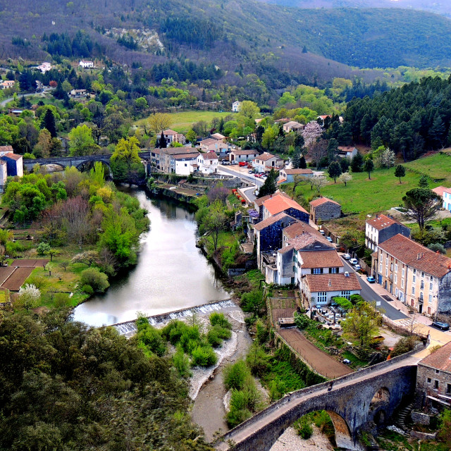 "Olaregues, Herault - the valley" stock image