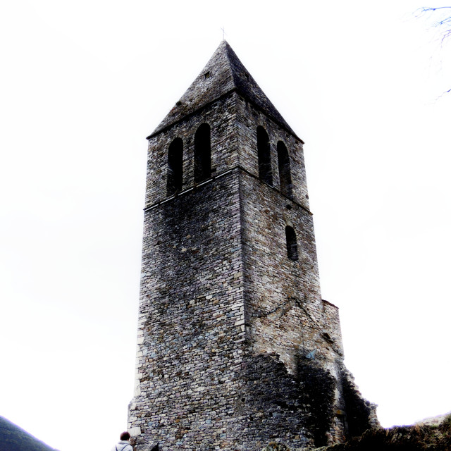 "Olaregues, Herault - the church" stock image