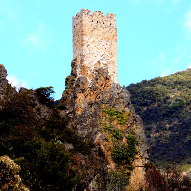 "Roquebrun, Hérault" by Amit Mendelsohn - £50.00 "Roquebrun, Hérault" stock image