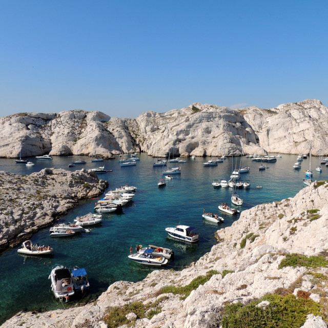 "the creeks in the island of Frioul" stock image