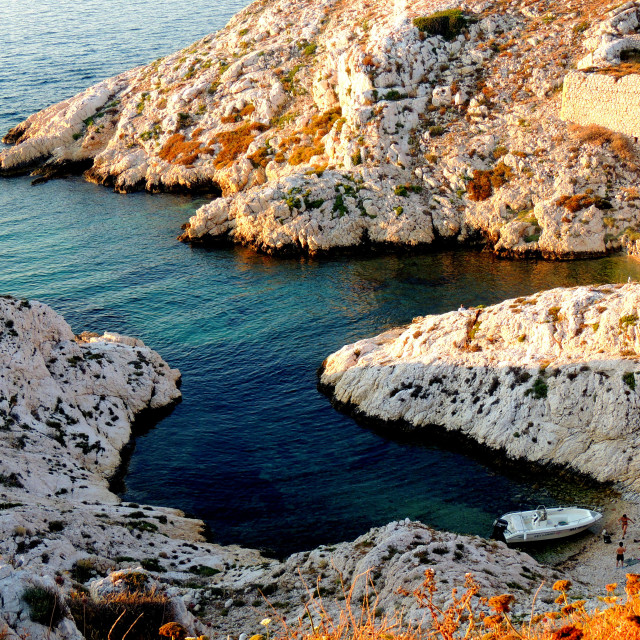 "the creeks in the island of Frioul" stock image