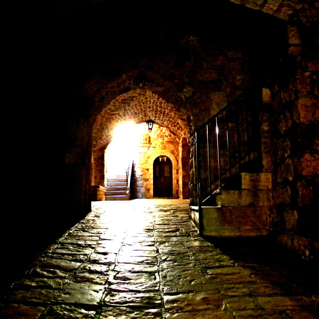 "An Alley in the old city of Jerusalem" stock image