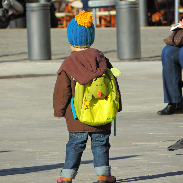 "on the way to school" stock image