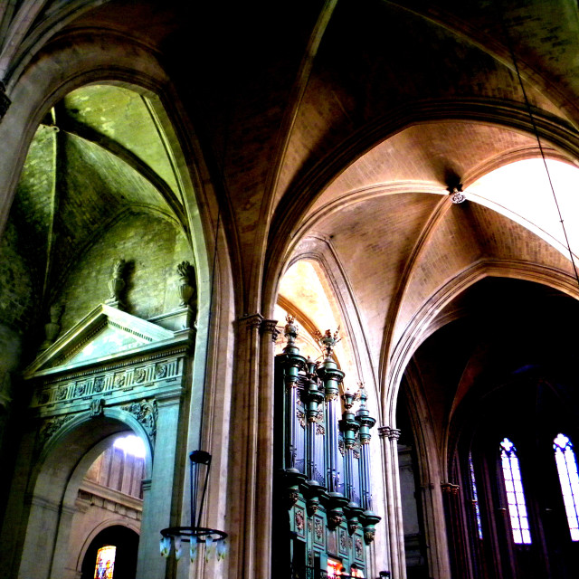 "The cathedral of Aix en provence" stock image