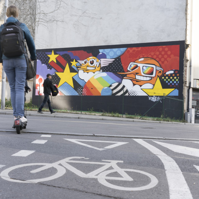 "Traffic Calming in Luxemburg" stock image