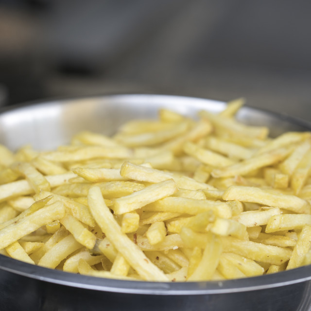 "Bowl with French Fries" stock image