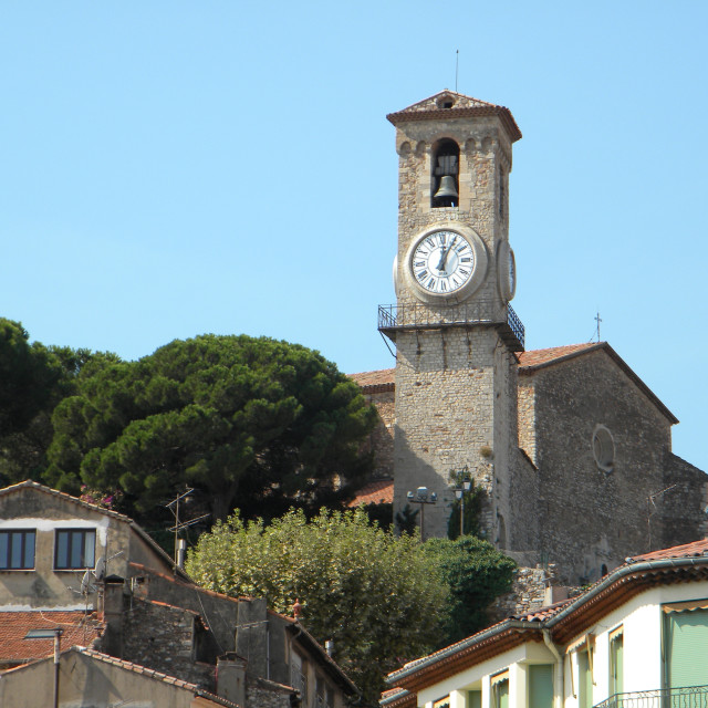 "Cannes clock tower" by Amit Mendelsohn - £50.00 "Cannes clock tower" stock image