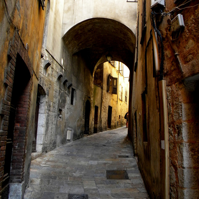 "An alley in Grasse" stock image