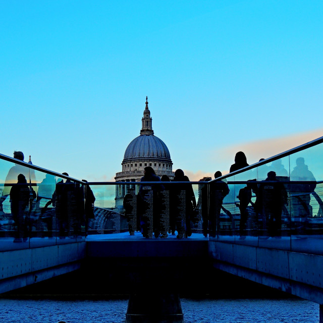 "The millenium bridge" stock image