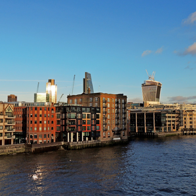 "Themes water line - London" by Amit Mendelsohn - £50.00 "Themes water line - London" stock image