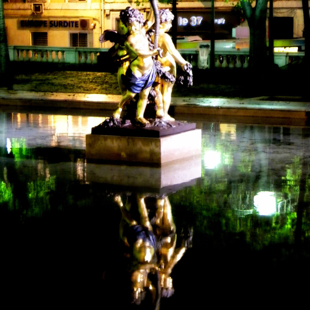 "Statue outside the court of Marseille" by Amit Mendelsohn - £50.00 "Statue outside the court of Marseille" stock image